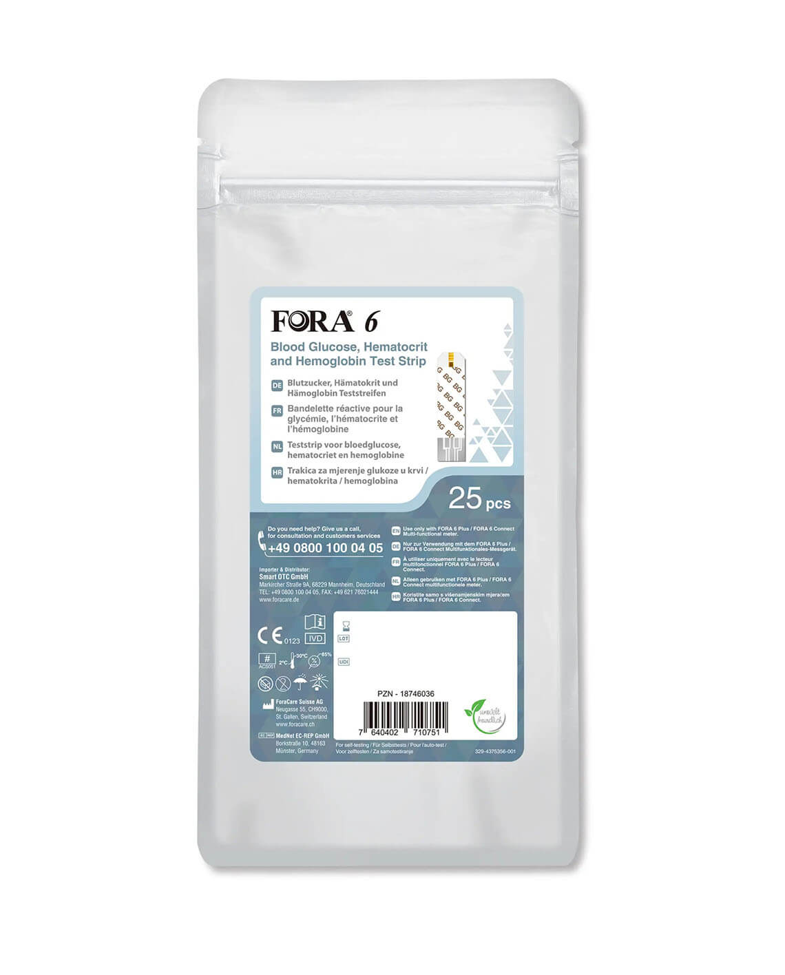 Fora 6 3-in-1 Teststrips (25 stuks)